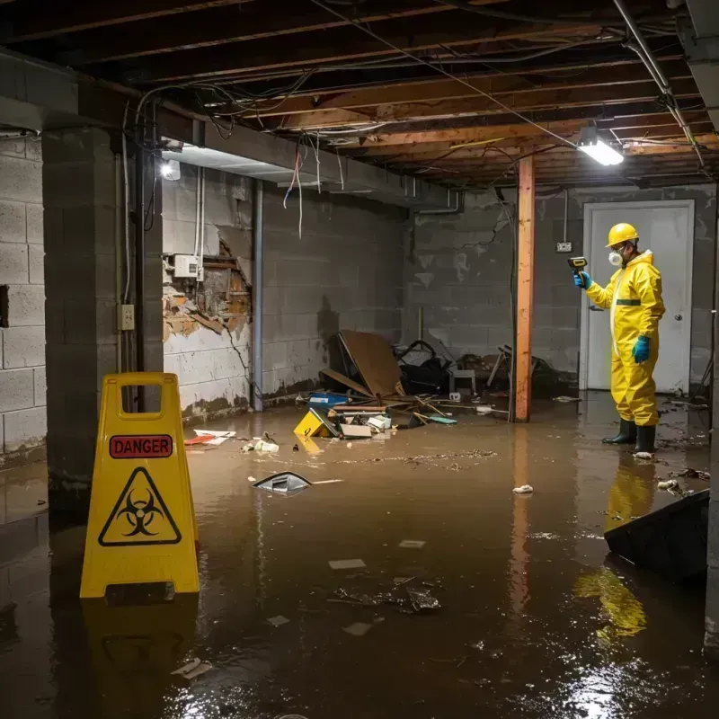 Flooded Basement Electrical Hazard in Palmyra, MO Property